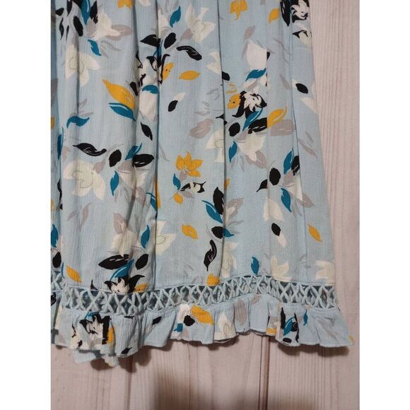 Lane Bryant Shirt Ladies‎ 20 Blue Floral Sleeveless Lace Flowy - Picture 5 of 8
